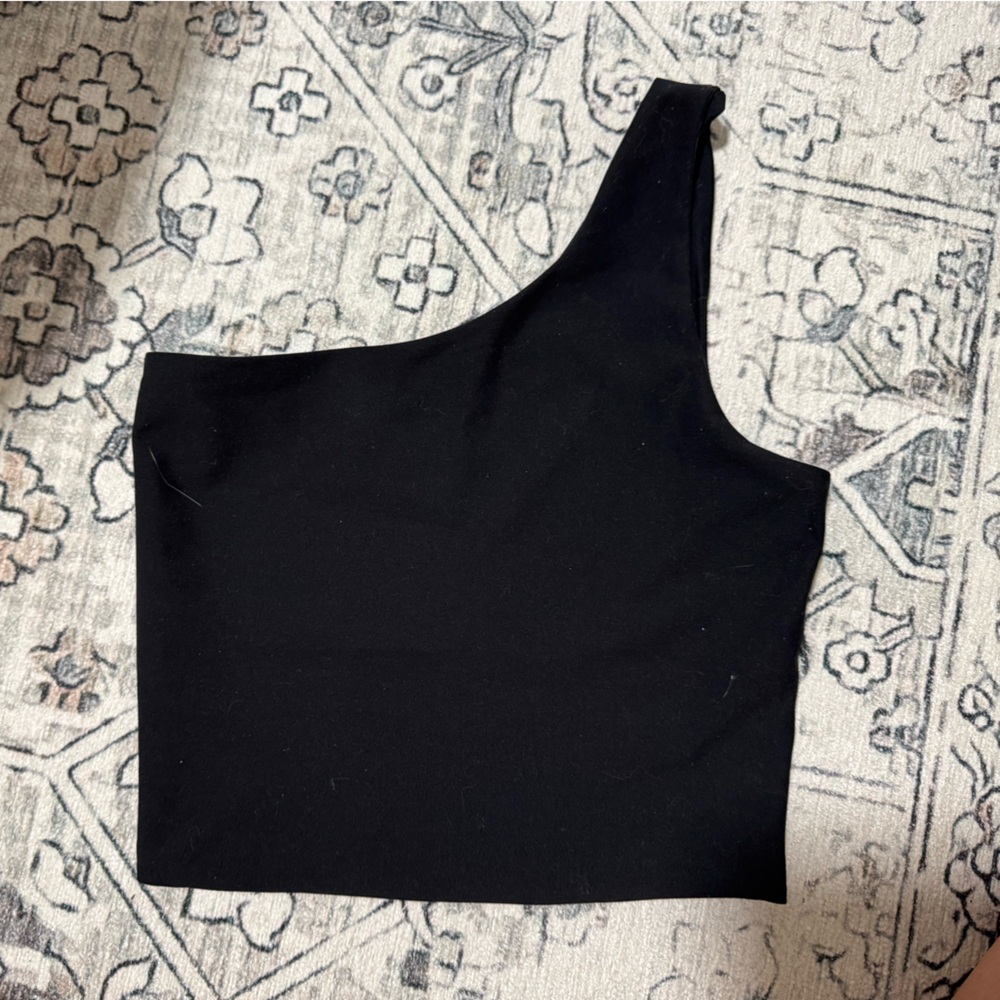 Abercrombie & Fitch Black One-Shoulder Tank Top